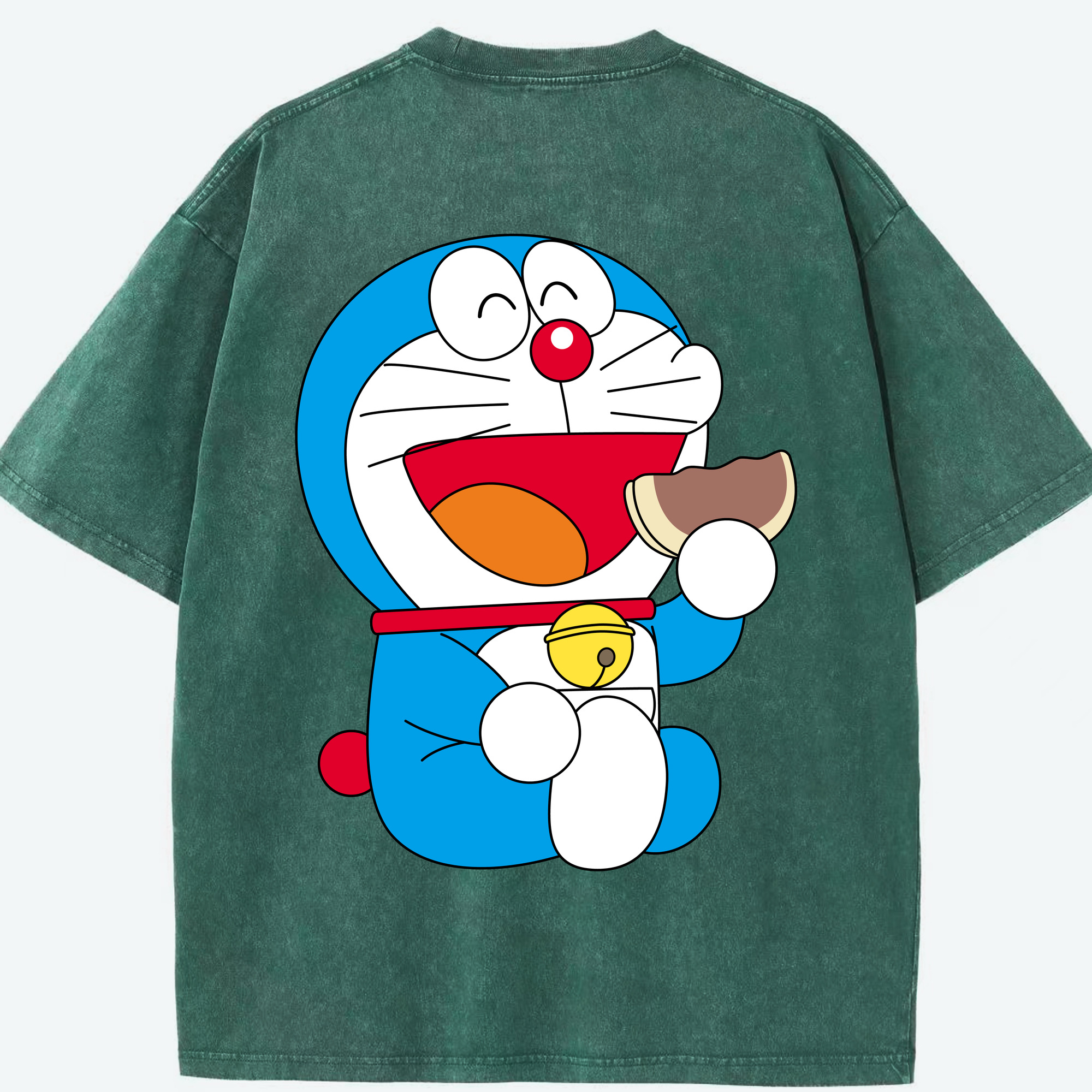 （画像用） ドラえもん Doraemon 綿100% ヴィンテージ風 半袖Tシャツ（背面プリント）